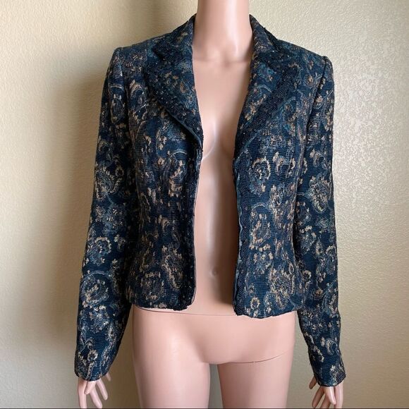 Alberto Makali Jacquard Sequin Women’s Blazer Size 6 - Picture 8 of 13